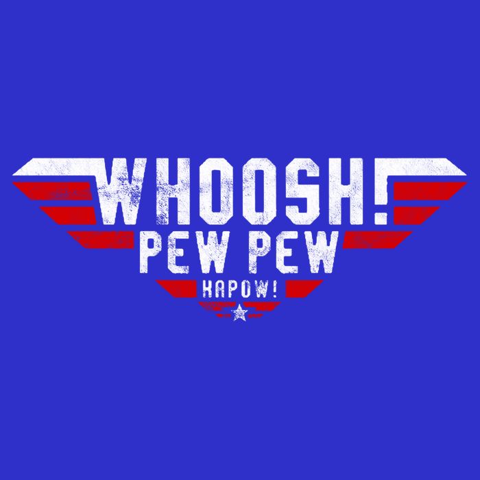 Whoosh! Pew Pew Funny Logo Poster