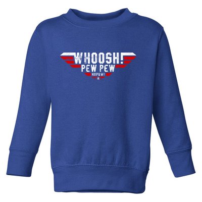 Whoosh! Pew Pew Funny Logo Toddler Sweatshirt