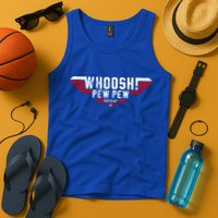 Whoosh! Pew Pew Funny Logo Tank Top