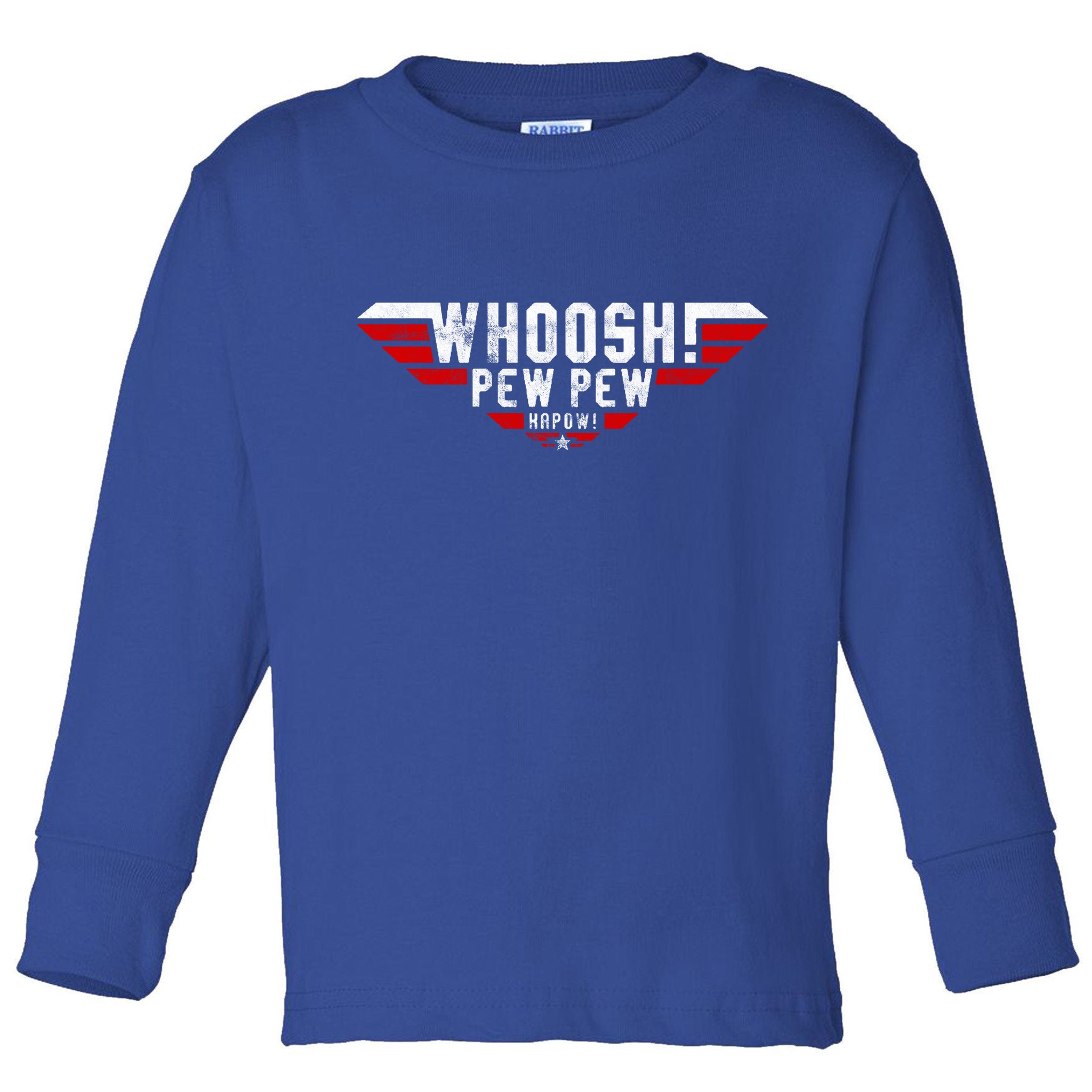 Whoosh! Pew Pew Funny Logo Toddler Long Sleeve Shirt