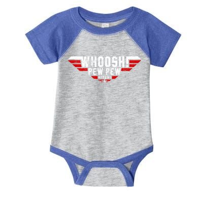 Whoosh! Pew Pew Funny Logo Infant Baby Jersey Bodysuit