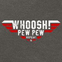 Whoosh! Pew Pew Funny Logo Cotton Canvas Backpack
