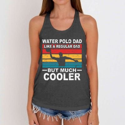 Water Polo Player Father Water Polo Sport Dad Women's Knotted Racerback Tank