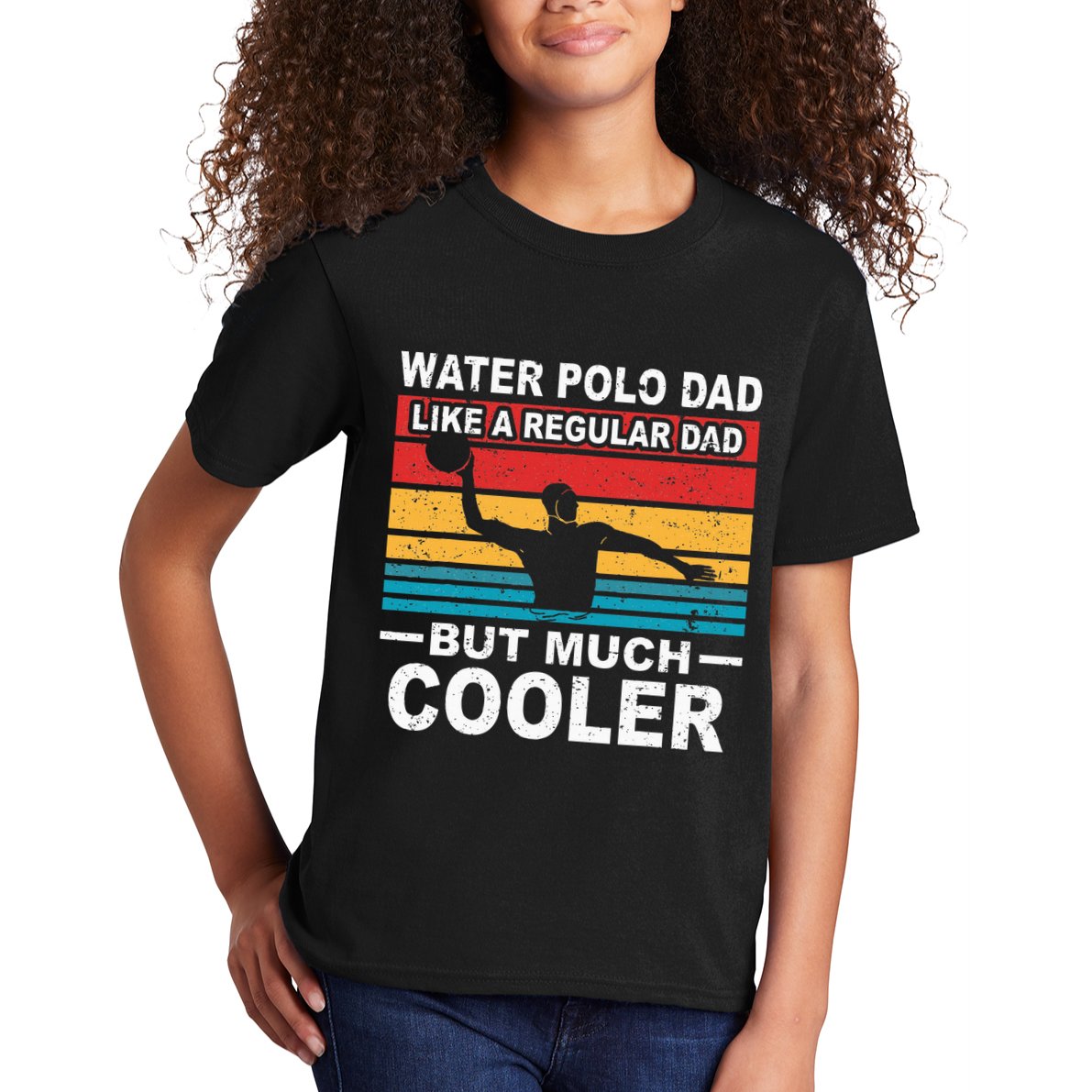 Water Polo Player Father Water Polo Sport Dad Kids T-Shirt