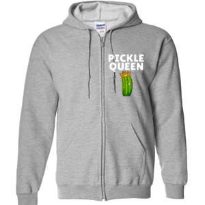 Women Pickle Queen Girl Cucumber Pickle Lover Gift Full Zip Hoodie