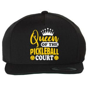 Wo Pickleball Queen Of The Pickleball Court Pickle Ball Player Wool Snapback Cap