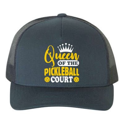 Wo Pickleball Queen Of The Pickleball Court Pickle Ball Player Yupoong Adult 5-Panel Trucker Hat