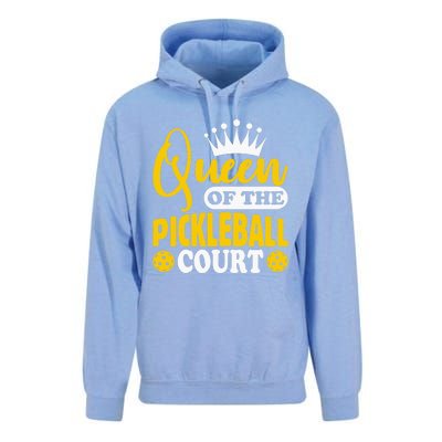 Wo Pickleball Queen Of The Pickleball Court Pickle Ball Player Unisex Surf Hoodie