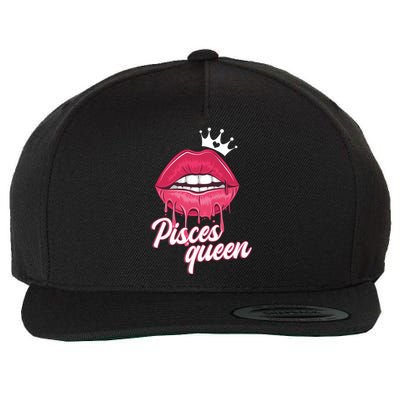 Wo Pisces Queen Pisces Zodiac Sign Gift Wool Snapback Cap