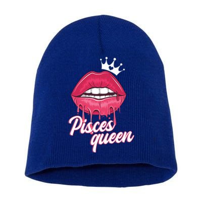 Wo Pisces Queen Pisces Zodiac Sign Gift Short Acrylic Beanie