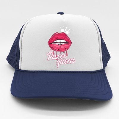 Wo Pisces Queen Pisces Zodiac Sign Gift Trucker Hat