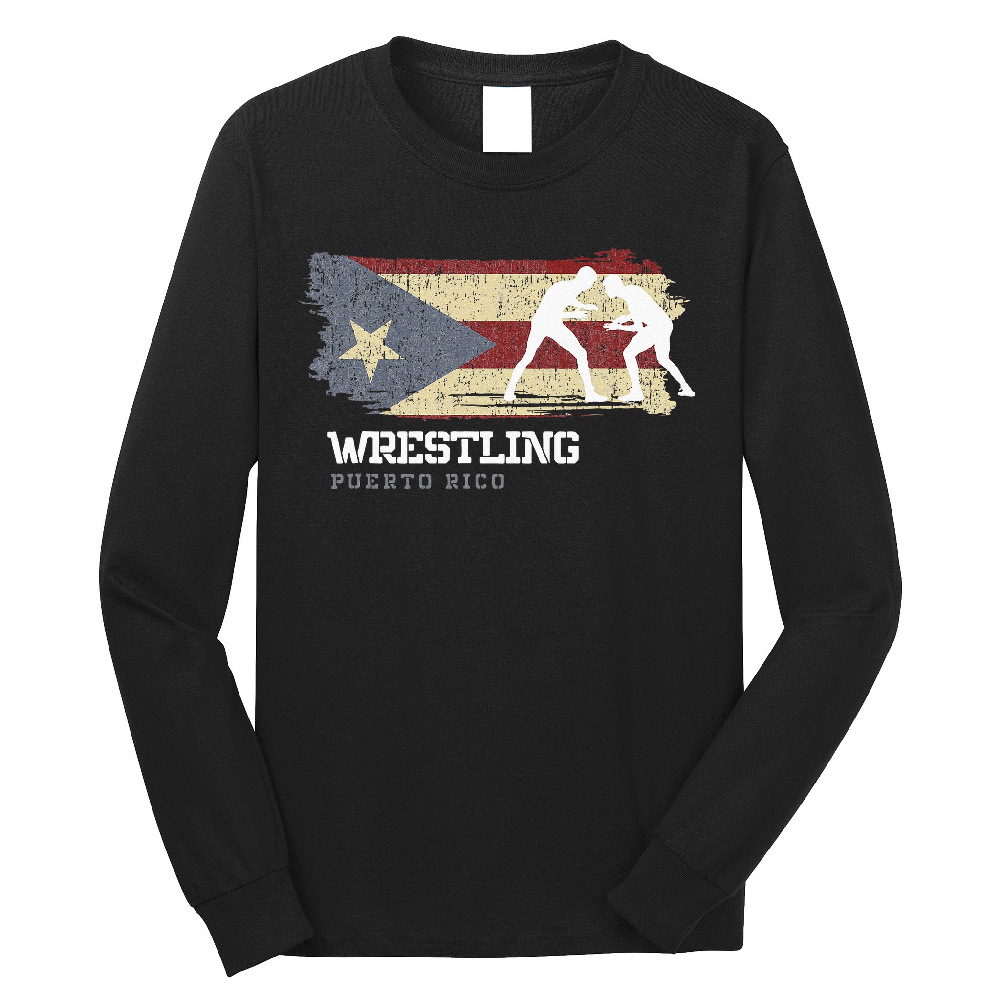 Wrestling Puerto Rico Combat Sports Player Wrestling Long Sleeve Shirt