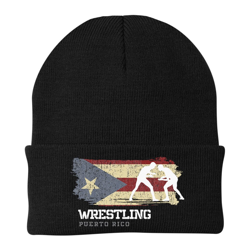 Wrestling Puerto Rico Combat Sports Player Wrestling Beanie