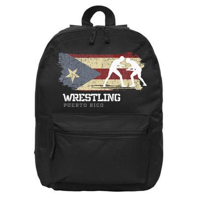 Wrestling Puerto Rico Combat Sports Player Wrestling 16 in Basic Backpack