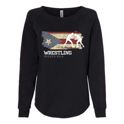 Wrestling Puerto Rico Combat Sports Player Wrestling Womens California Wash Sweatshirt