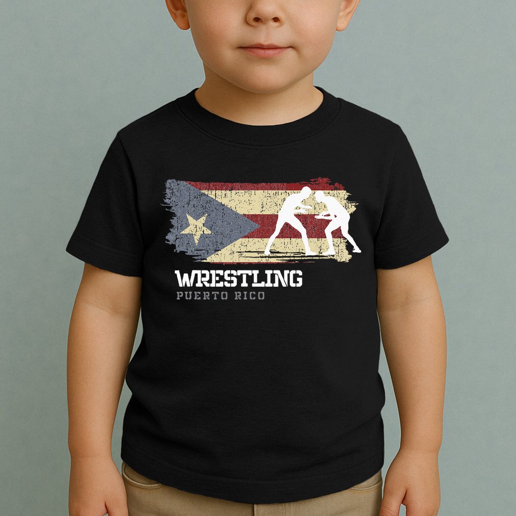 Wrestling Puerto Rico Combat Sports Player Wrestling Toddler T-Shirt