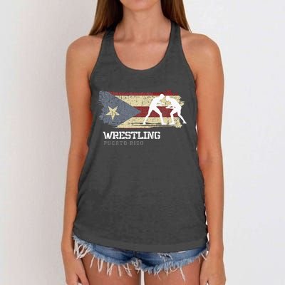 Wrestling Puerto Rico Combat Sports Player Wrestling Women's Knotted Racerback Tank