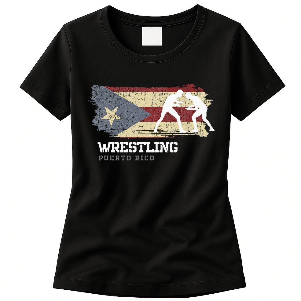 Wrestling Puerto Rico Combat Sports Player Wrestling Womens T-Shirt