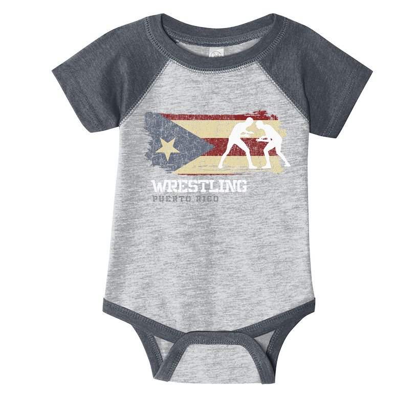 Wrestling Puerto Rico Combat Sports Player Wrestling Infant Baby Jersey Bodysuit