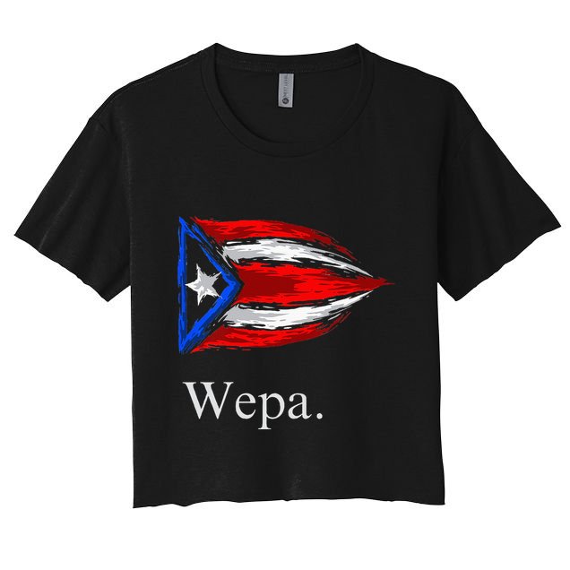 Wepa Puerto Rico Vintage Flag Crop Top