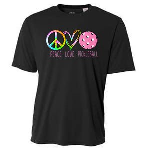 Womens Pickleball Retired Ladies Peace Love Pickleball Cooling Performance Crew T-Shirt