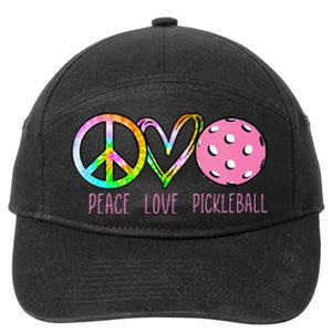 Womens Pickleball Retired Ladies Peace Love Pickleball 7-Panel Snapback Hat