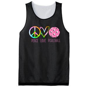 Womens Pickleball Retired Ladies Peace Love Pickleball Mesh Reversible Basketball Jersey Tank