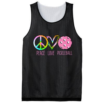 Womens Pickleball Retired Ladies Peace Love Pickleball Mesh Reversible Basketball Jersey Tank
