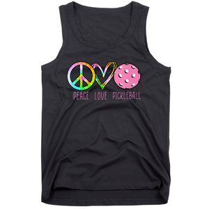 Womens Pickleball Retired Ladies Peace Love Pickleball Tank Top