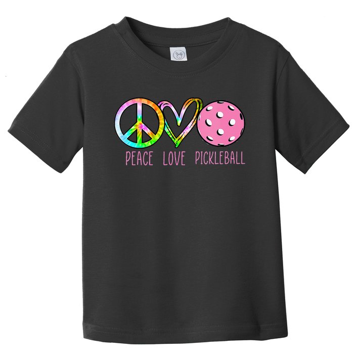 Womens Pickleball Retired Ladies Peace Love Pickleball Toddler T-Shirt