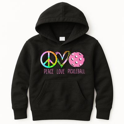 Womens Pickleball Retired Ladies Peace Love Pickleball Kids Hoodie