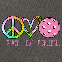 Womens Pickleball Retired Ladies Peace Love Pickleball Cotton Canvas Backpack