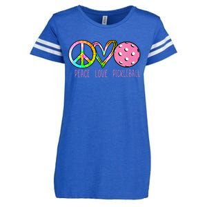 Womens Pickleball Retired Ladies Peace Love Pickleball Enza Ladies Jersey Football T-Shirt