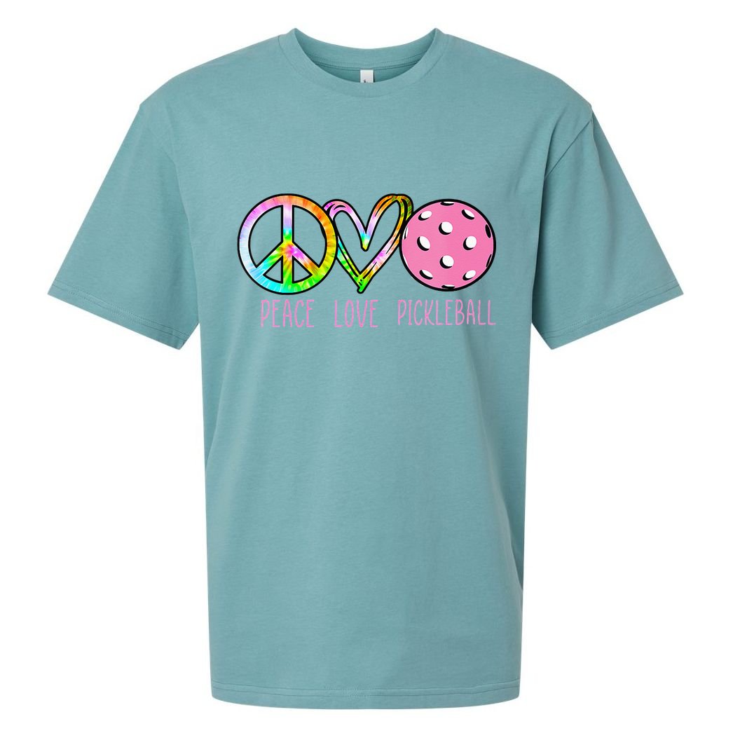 Womens Pickleball Retired Ladies Peace Love Pickleball Sueded Cloud Jersey T-Shirt