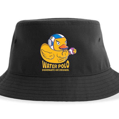 Water Polo Rubber Duck Dominate Or Drown On Sustainable Bucket Hat