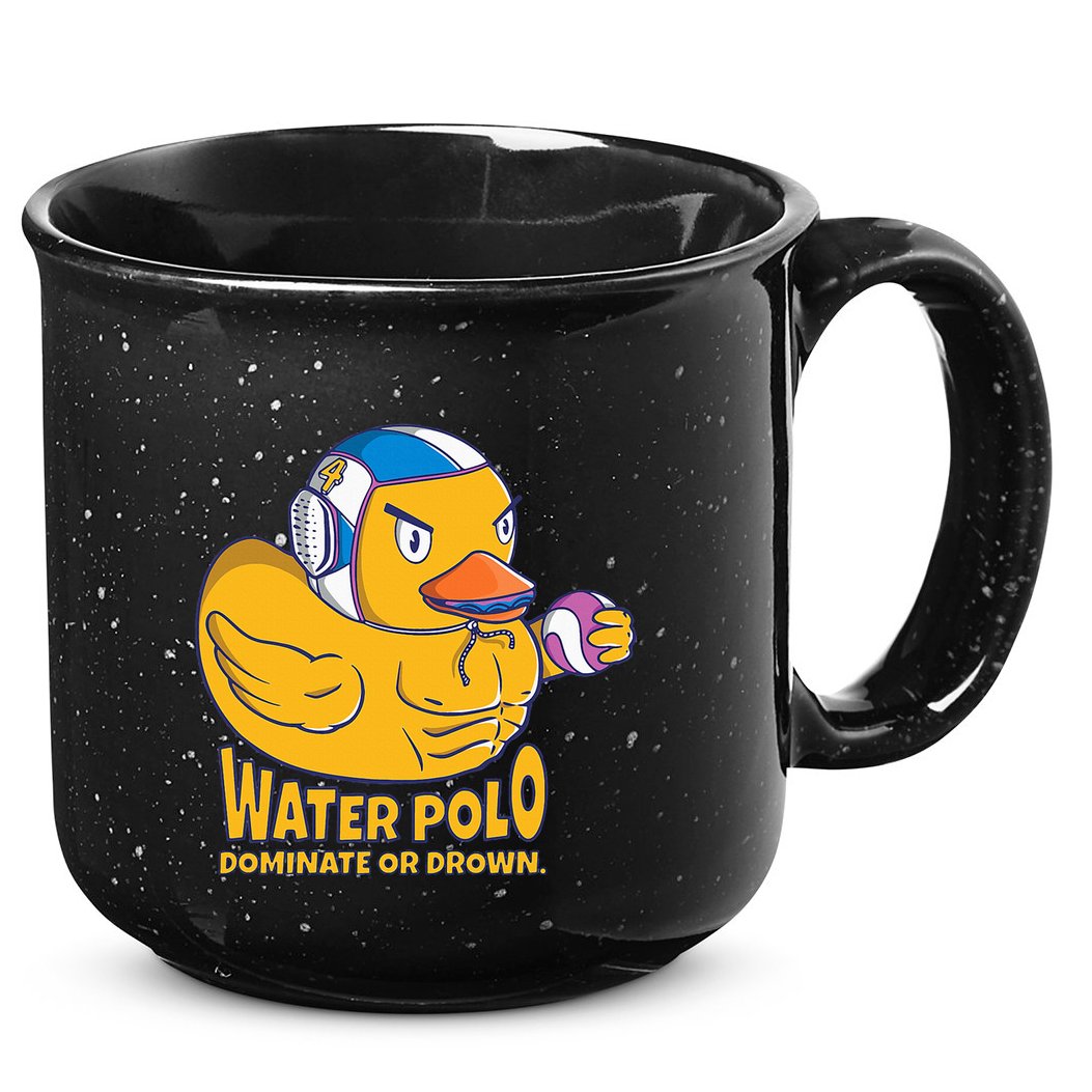 Water Polo Rubber Duck Dominate Or Drown On 15oz Campfire Ceramic Mug