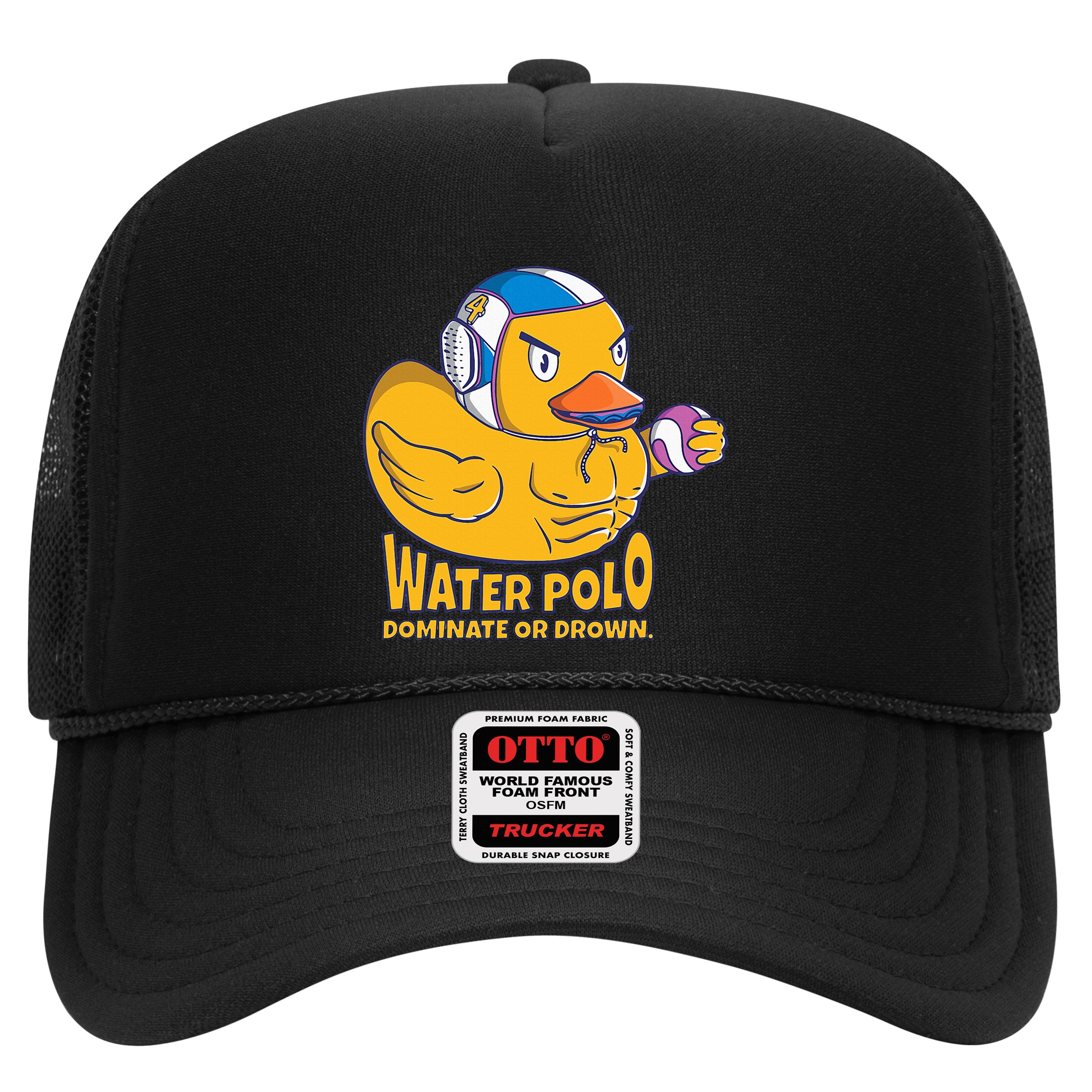 Water Polo Rubber Duck Dominate Or Drown On Hat