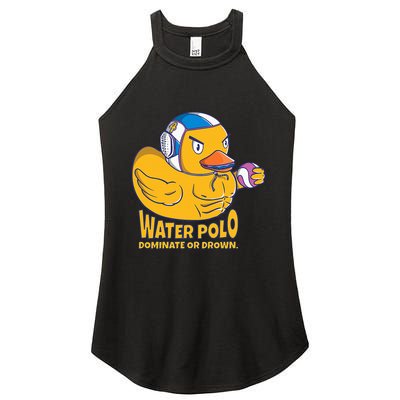Water Polo Rubber Duck Dominate Or Drown On Women's Perfect Tri Rocker Tank
