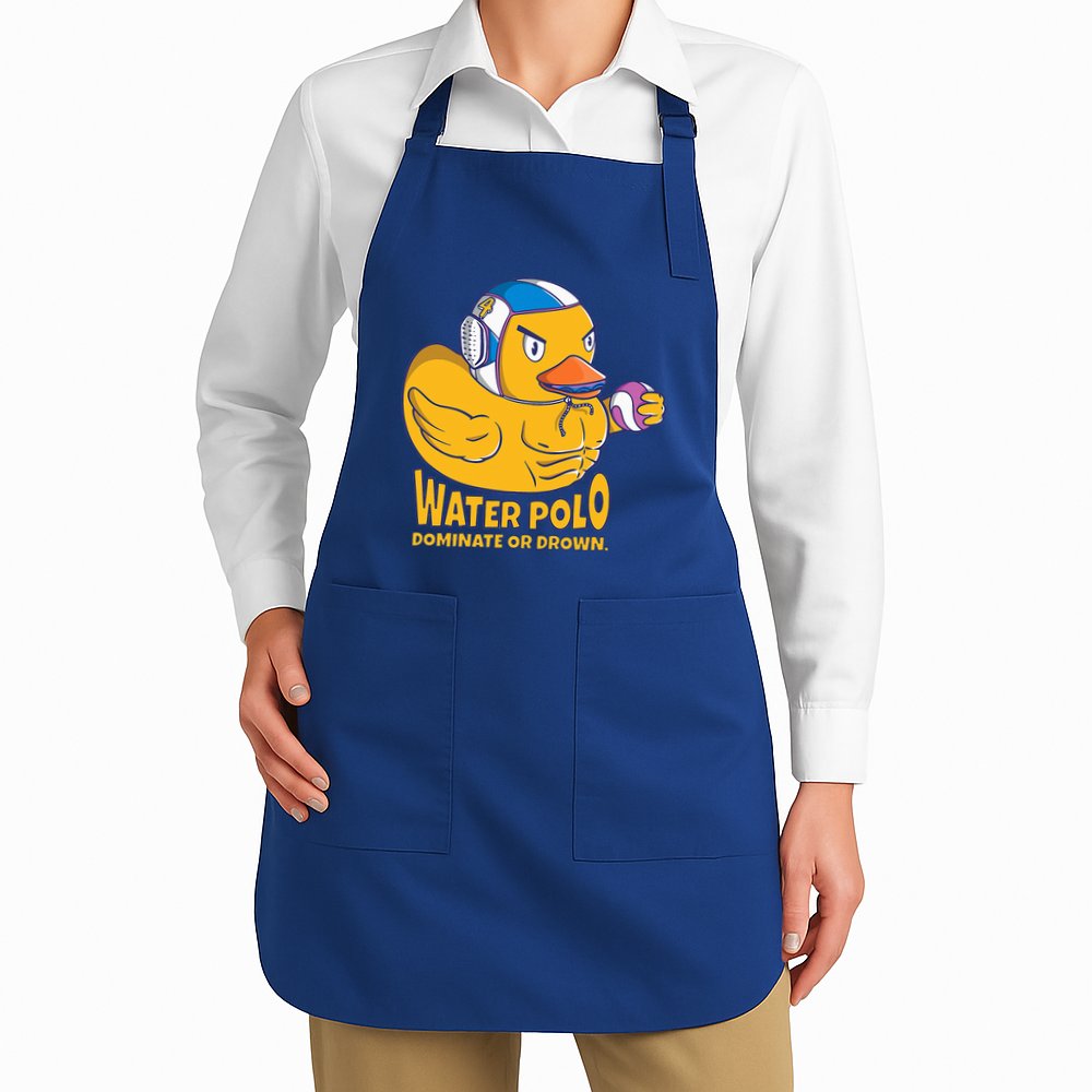 Water Polo Rubber Duck Dominate Or Drown On Apron