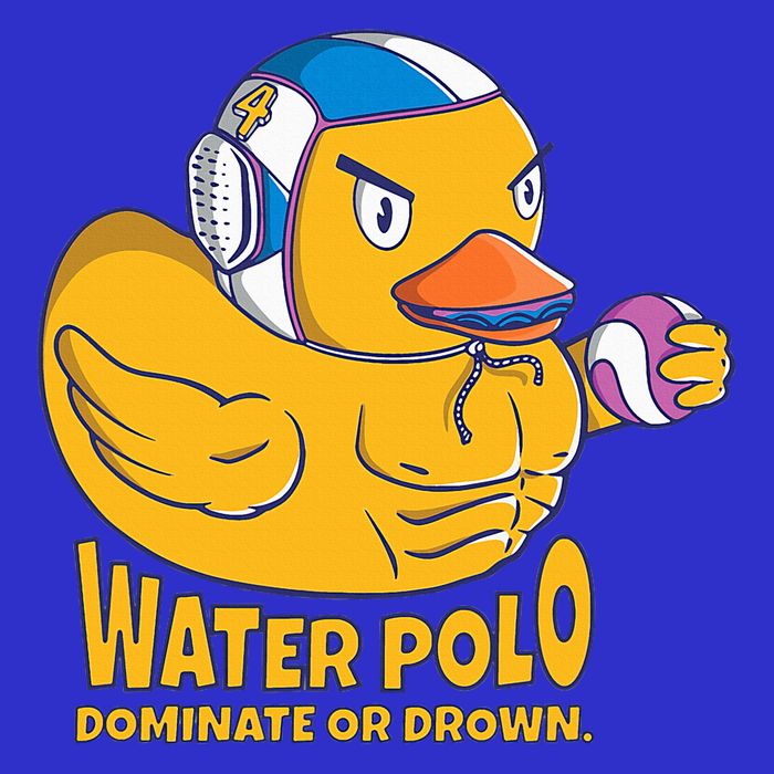 Water Polo Rubber Duck Dominate Or Drown On Apron