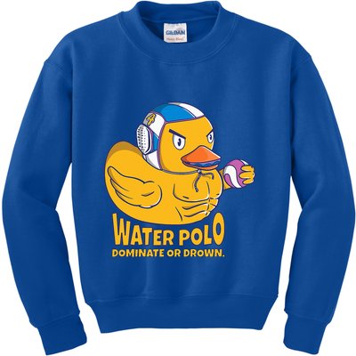 Water Polo Rubber Duck Dominate Or Drown On Kids Sweatshirt