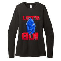 WNY Pride Red & Blue Buffalo Let's Go Buffalo Womens CVC Long Sleeve Shirt