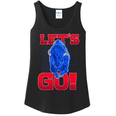 WNY Pride Red & Blue Buffalo Let's Go Buffalo Ladies Essential Tank