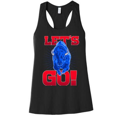 WNY Pride Red & Blue Buffalo Let's Go Buffalo Women's Racerback Tank