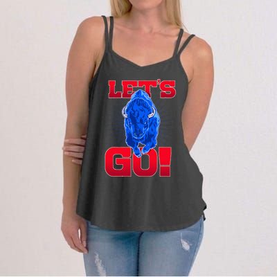 WNY Pride Red & Blue Buffalo Let's Go Buffalo Women's Strappy Tank