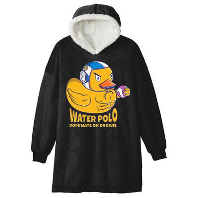 Water Polo Rubber Duck Dominate Or Drown On Hooded Wearable Blanket