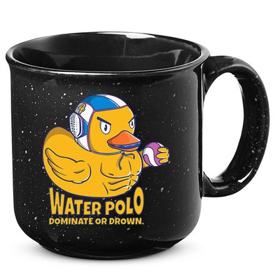 Water Polo Rubber Duck Dominate Or Drown On 15oz Campfire Ceramic Mug