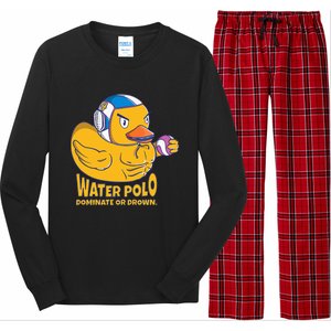 Water Polo Rubber Duck Dominate Or Drown On Long Sleeve Pajama Set