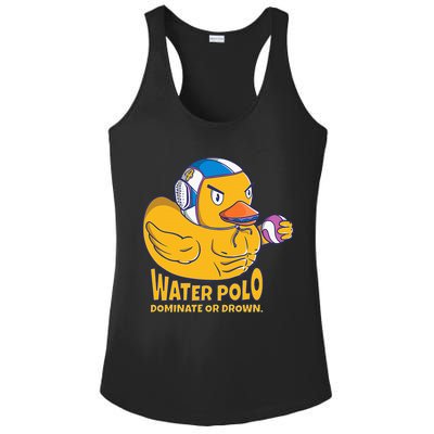 Water Polo Rubber Duck Dominate Or Drown On Ladies PosiCharge Competitor Racerback Tank