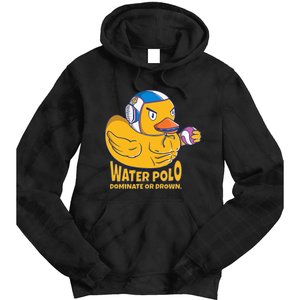 Water Polo Rubber Duck Dominate Or Drown On Tie Dye Hoodie